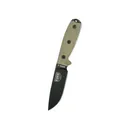 ESEE Knives ESEE-4 3D Fixed Blade Knife 4.1" Drop Point 1095 Black Blade Micarta Handle Green - ESEE Knives