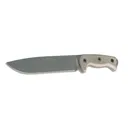 Ontario RTAK II Fixed Blade Knife 10" Drop Point 5160 Carbon Steel Powder Coated Blade Canvas Micarta Handle Gray - Ontario