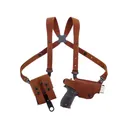 Galco Classic Lite 2.0 Shoulder Holster Left Hand Beretta 92, 92F, 92FS, 96 Leather Brown - Galco