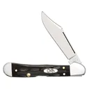 Case Mini CopperLock Pocket Knife 2.72" Clip Point Tru-Sharp Mirror Polished Blade Jigged Buffalo Horn Handle Gray - Case Knives