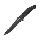 BLACKHAWK! BH15NE10BK Fixed Blade Knife 5.875" Spine Serrated Drop Point D2 Black Blade Zytel Handle Black - Blackhawk Holsters