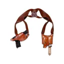 Triple K Ultra 3 Piece Shoulder Holster Right Hand Glock 17, 19, 22, 23, 26, 27 S&W M&P 9mm/40 Leather Tan - Triple K