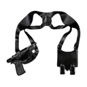 Triple K Ultra 3 Piece Shoulder Holster Right Hand Glock 17, 19, 19X, 22, 23, 26, 27, 31, 32, 33, 38, 45, 47, S&W M&P 9, 40 Leather Black - Triple K