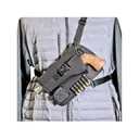 DeSantis Gunhide Yukon Chest Holster Left Hand Large Frame Revolver Nylon Black - DeSantis Holsters