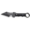 CIVIVI Orthrus Fixed Blade Knife 3.76" Partially Serrated Dagger Nitro-V Black Stonewash Blade G-10 Handle Black - CIVIVI Knives