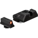 ZEV Technologies Combat Night Sight Set for Glock 17, 17L, 19, 22, 23, 24, 26, 27, 33, 34, 35, 38, 39 .215 Tritium Front with Orange Outline, Standard Rear - ZEV Technologies