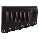 Galco Butt Cuff Stock Rifle Ammo Holder Right Hand 45-70 Government 6-Round Leather Dark Havana - Galco