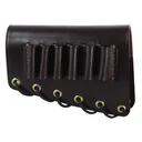 Galco Butt Cuff Stock Rifle Ammo Holder Left Hand 45-70 Government 5-Round Leather Dark Havana - Galco