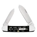 Case Canoe Pocket Knife 2.6" Spear/Pen Tru-Sharp Mirror Polished Blade Jigged Buffalo Horn Handle Gray - Case Knives