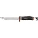 Case Mini FINN Fixed Blade Knife 3.13" Clip Point Tru-Sharp Mirror Polished Blade Jigged Buffalo Horn Handle Black - Case Knives