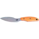 Knives of Alaska Yukon #I Fixed Blade Knife 3.75" Elliptical D2 Matte Blade Rubber Handle Orange - Knives Of Alaska