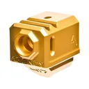 Agency Arms 417 Dual Port Compensator for Glock 17, 19, 26, 34 Gen 4 9mm 1/2"-28 Thread Aluminum Gold - Agency Arms