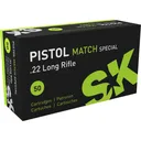 SK Pistol Match Special 22LR Ammo 40 Grain Round Nose Box of 500 (10 Boxes of 50) - SK