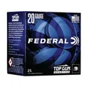 Federal Top Gun Sporting 20 Gauge Ammo 2-3/4" #7-1/2 Lead Shot 7/8 oz Case of 250 (10 Boxes of 25) - Federal Premium