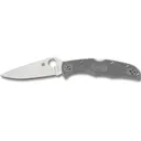 Spyderco Endura 4 Pocket Knife 3.8" Leaf VG-10 Satin Blade Fiberglass Reinforced Nylon (FRN) Handle Gray - Spyderco