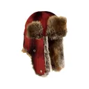 Stormy Kromer Mens Northwoods Trapper Hat Large Red/Black Plaid - Stormy Kromer