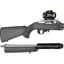 Hogue Rubber OverMolded Rifle Stock Ruger 10/22 Takedown Standard Barrel Channel Synthetic Slate Gray - Hogue