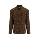Simms Men's Guide Long Sleeve Shirt Hickory Mayfly Print Large - Simms
