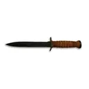 Ontario Mark III Trench Fixed Blade Knife 6.8" Spear Point High Carbon Steel Blade Leather Handle - Ontario