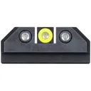 Night Fision Standard Height Night Sight Set for Taurus G3C, GX4 Tritium Yellow Ring Front, Square Notch Black Ring Rear Steel Nitride - Night Fision