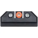 Night Fision Standard Height Night Sight Set for Taurus G3C, GX4 Tritium Orange Ring Front, Square Notch Black Ring Rear Steel Nitride - Night Fision