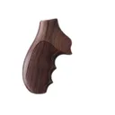Hogue Fancy Hardwood Grips with Finger Grooves for Ruger SP101 Checkered Pau Ferro - Hogue
