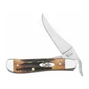 Case RussLock Pocket Knife 4.25" Clip Point Stainless Steel Blade Stag Handle - Case Knives