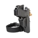 BLACKHAWK! T-Series L2C Drop Leg Holster Right Hand Sig Sauer P320, M17, M18, P250 with Streamlight TLR-7, TLR-8 Polymer Black - Blackhawk Holsters