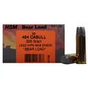 HSM Bear 454 Casull Ammo 325 Grain Flat Nose Box of 50 - HSM Ammo