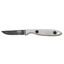 ESEE Knives Camp Lore Rowen Design Fixed Blade Knife 3.5" Drop Point 1095 Black Blade Canvas Micarta Handle Gray - ESEE Knives