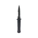 CRKT Xolotl Fixed Blade Knife 4.53" Partially Serrated Spear Point SK-5 Black Powder Coat Blade G-10 Handle Black - Crkt