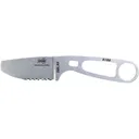 ESEE Knives Imlay Fixed Blade Knife 2.32" Partially Serrated Blunt Tip 440C Stonewashed Blade 440C Handle Stainless Orange Sheath - ESEE Knives