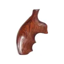 Hogue Fancy Hardwood Grips with Finger Grooves for S&W J-Frame Round Butt Cocobolo - Hogue