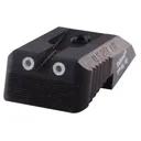 Kensight Defensive 1911 Rear Night Sight Novak LoMount Cut Steel Black Serrated Blade with Green Tritium Dots - Kensight