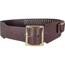 Hunter Cartridge Belt 2.5" 45 Caliber Straight Wall Rifle 25 Loops Leather Antique Brown Large - Hunter