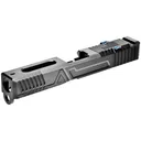 Agency Arms Hybrid Slide for Glock 43, 43x RMS-C Cut Stainless Steel Black DLC - Agency Arms