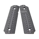 Nighthawk Custom Grips 1911 Government, Commander Spiral Black & Gray G10 - Nighthawk Custom