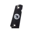 Nighthawk Custom AlumaGrips 1911 Government, Commander with Nighthawk Logo Aluminum Black - Nighthawk Custom