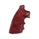 Hogue Fancy Hardwood Grips with Finger Grooves for Colt Python Checkered Rosewood Laminate - Hogue