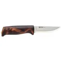 Helle Gro Fixed Blade Knife 3.66" Straightback Sandvik 12C27 Satin Blade Birch Handle Brown - Helle