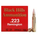 Black Hills 223 Remington Ammo 62 Grain Barnes Triple-Shock X Solid Hollow Point Lead Free Box of 50 - Black Hills