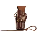 Triple K 114 Cheyenne Western OWB Holster Left Hand Ruger Single Six, Colt New Frontier, Heritage Rough Rider 5-1/2" Barrel Leather Walnut Oil - Triple K