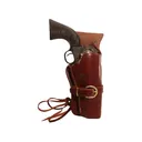 Triple K 114 Cheyenne Western OWB Holster Right Hand Colt Single Action Army, Ruger New Vaquero 7.5" Leather Walnut - Triple K