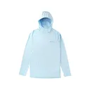 AFTCO Men's Adapt Sunmask Hoodie Airy Blue Heather Medium - Aftco