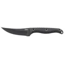 CRKT Clever Girl Fixed Blade Knife 4.6" Trailing Point SK-5 Black Powder Coat Blade G-10 Handle Black - CRKT