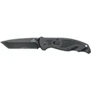 Gerber Answer Assisted Opening Pocket Knife 3.25" Partially Serrated Tanto Point 7Cr17MoV Black Oxide Blade Aluminum Handle Black - Gerber Knives