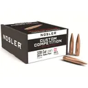 Nosler Custom Competition 338 Caliber (338 Diameter) Bullets 300 Grain Jacketed Hollow Point Box of 100 - Nosler