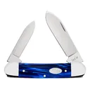 Case Canoe Pocket Knife 2.6" Spear/Pen Tru-Sharp Mirror Polished Blade Kirinite Handle Blue - Case Knives