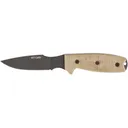 Ontario RAT 3 Caper Fixed Blade Knife 3" Drop Point High Carbon Black Magnesium Phosphate Blade Micarta Handle Tan - Ontario Knife