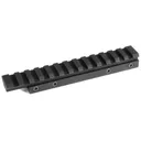EGW Heavy Duty 1-Piece 20 MOA Elevated Picatinny Scope Base 3/8 Dovetail Adapter CZ 452, 453, 455, 511 Matte Black - Evolution Gun Works